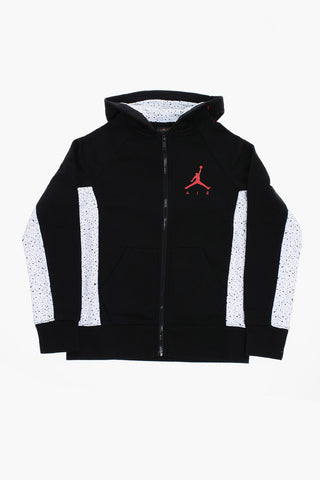 AIR JORDAN Felpa Hoodie in Misto Cotone Felpato con Dettagli a Pois
