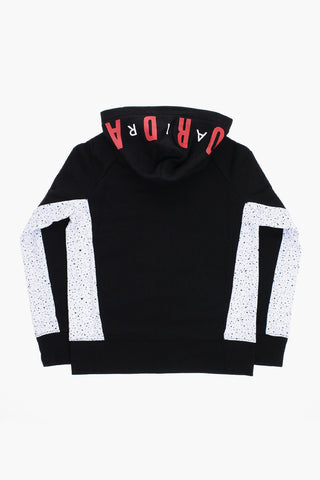 AIR JORDAN Felpa Hoodie in Misto Cotone Felpato con Dettagli a Pois