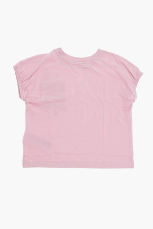 Crewneck T-Shirt RELAXED BOXY with Chest Pocket and Flower Print