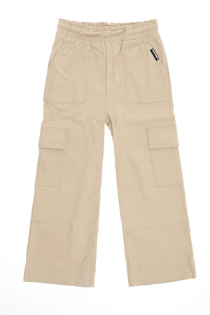 Stretch Cotton Cargo Trousers PAPERBAG with Elastic Waist