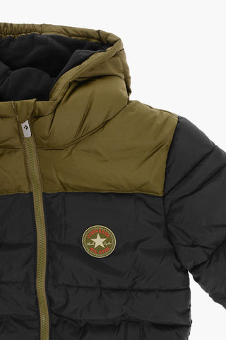 ALL STAR CHUCK TAYLOR Giubbotto Imbottito Color Block Con Interno in Pile