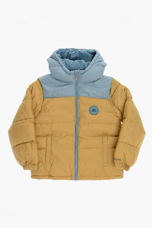 ALL STAR CHUCK TAYLOR 플리스 안감 컬러블록 패딩 재킷