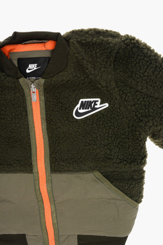 Sherpa-Bomber mit kontrastierendem Reißverschluss