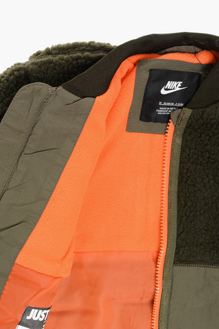 Sherpa-Bomber mit kontrastierendem Reißverschluss