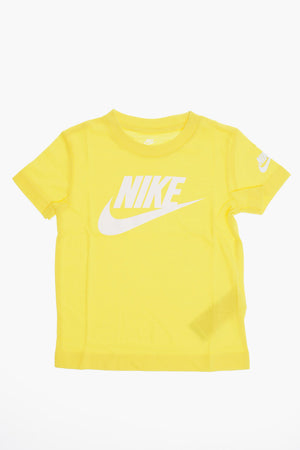 T-Shirt mit Rundhalsausschnitt in Uni mit Logodruck