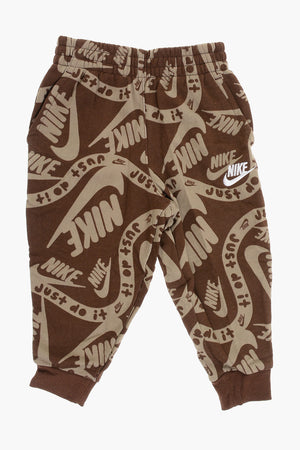 Zweifarbige Jogginghose CLUB mit Allover-Logoprint