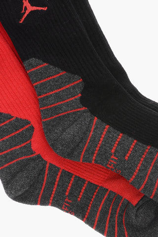 AIR JORDAN Set 2 Paia di Calzini Dri-Fit con Dettagli a Contrasto