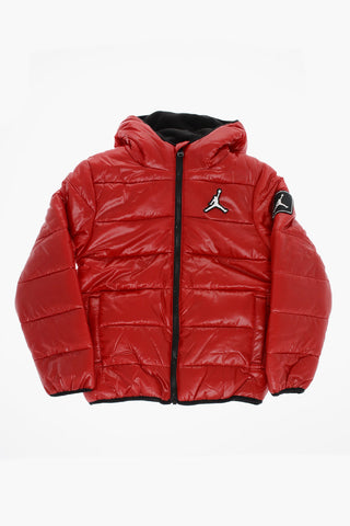 AIR JORDAN Padded Jacket with Hood and Fleeced Lining