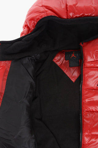 AIR JORDAN Padded Jacket with Hood and Fleeced Lining