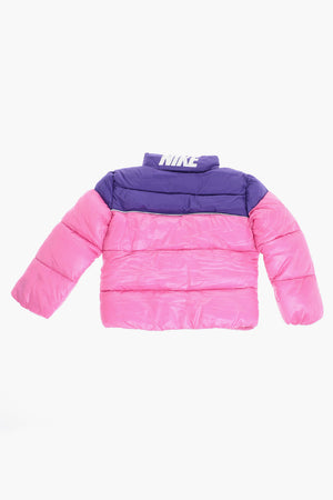Gepolsterte Colorblock-Jacke mit Fleece-Futter