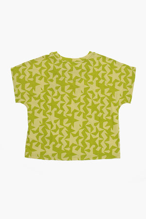 Crewneck T-Shirt RELAXED DOLMAN with All-Over Stars