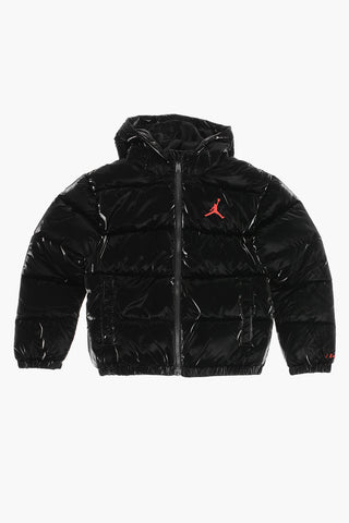 AIR JORDAN Padded Jacket with Hood and Fleeced Lining