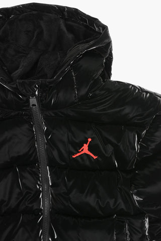 AIR JORDAN Padded Jacket with Hood and Fleeced Lining