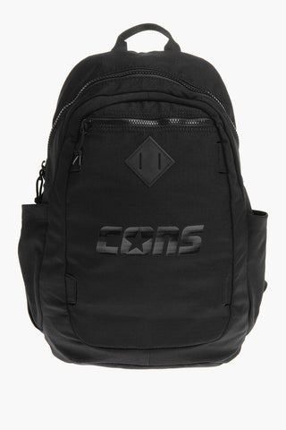 CONS Solid-Color Backpack with Tone-on-Tone Print