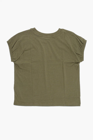 T-shirt Girocollo RELAXED BOXY con Taschino e Stampa Fiori