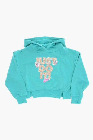 Hoodie aus gebürsteter Baumwolle mit Frontprint