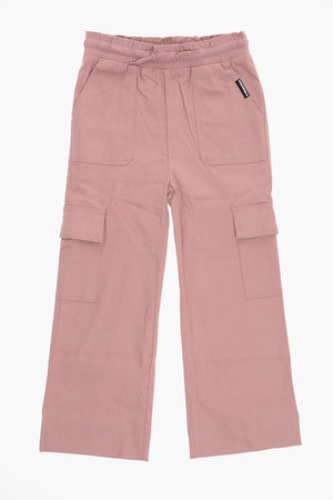 Stretch Cotton Cargo Trousers PAPERBAG with Elastic Waist