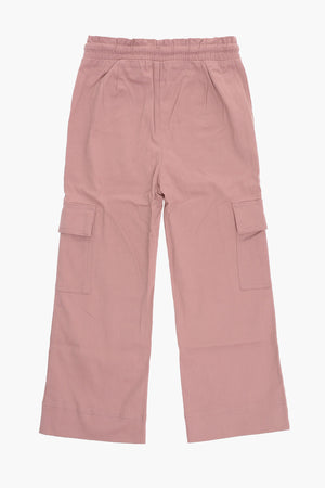 Stretch Cotton Cargo Trousers PAPERBAG with Elastic Waist