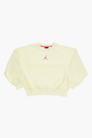 AIR JORDAN Rundhals-Sweatshirt aus angerautem Baumwollmix ICON PLAY einfarbig