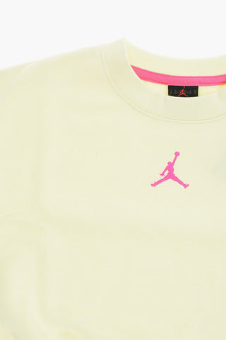 AIR JORDAN Felpa Girocollo ICON PLAY i Misto Cotone Felpato a Tinta Unita