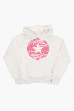 ALL STAR CHUCK TAYLOR Mixed Brushed Cotton Hoodie with Maxi Glitter Logo
