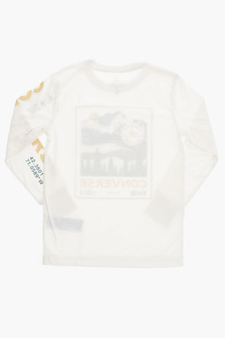 ALL STAR CHUCK TAYLOR T-shirt Girocollo MOUNTAIN BOX Stampata a Manica Lunga