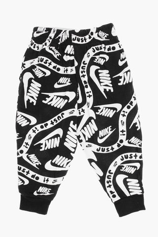 Bicolour Joggers CLUB with All-Over Logo Print