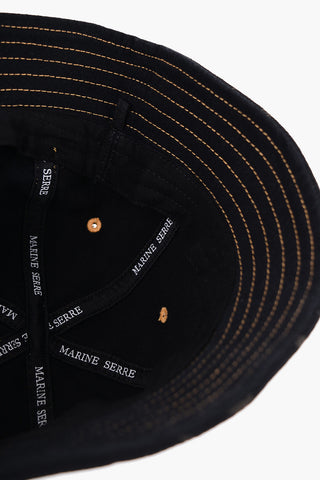 WHITE LINE Denim Bucket Hat with Printed Moon