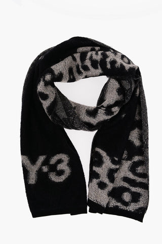 ADIDAS Animal Motif Wool Blend Scarf