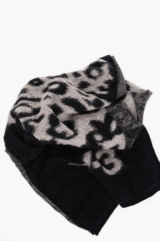 ADIDAS Animal Motif Wool Blend Scarf