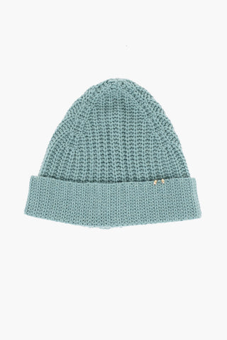Cashmere BIBI Beanie Hat with Golden Detail