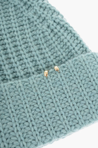 Cashmere BIBI Beanie Hat with Golden Detail