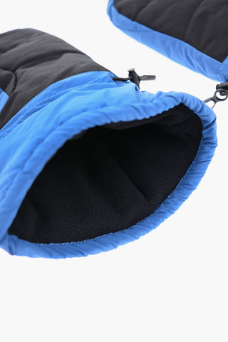 Padded Mitten Ski Gloves with Printed Logo