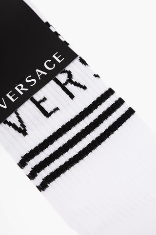 Two-Tone Long Socks with Ribb Details