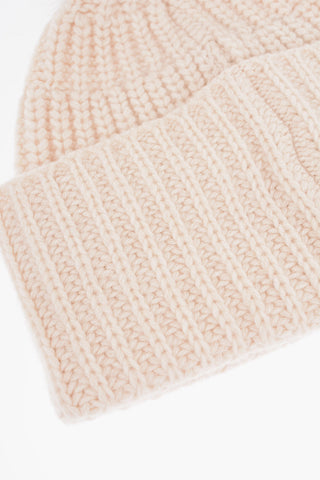 SWD Solid Color Beanie with Real Fur Pom Pom