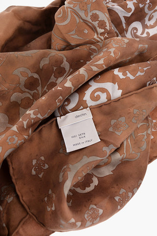 Bandana-Motif Acid Wash Effect Silk SENS Foulard