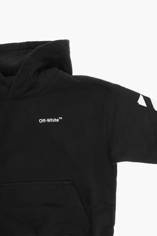 Felpa Hoodie in Cotone con Dettagli in Gomma