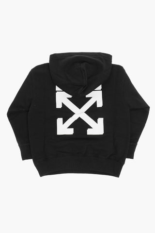 Cotton Hoodie with Rubber Details