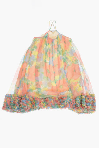 Silk Dress with Cross Straps