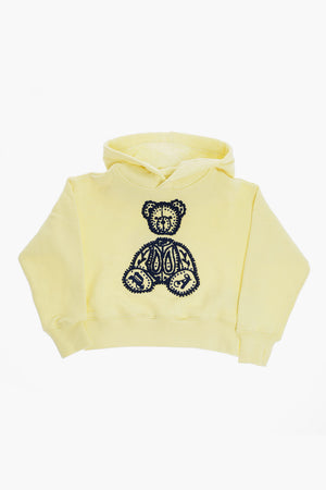 Hoodie mit Teddy-Stickerei aus Frottee