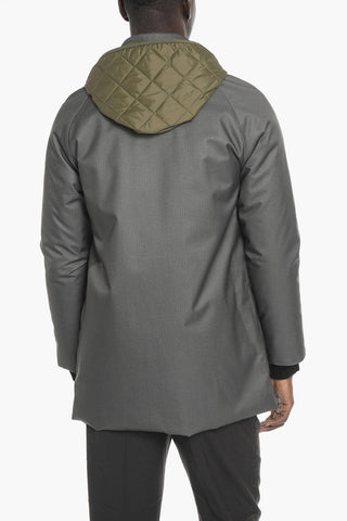 Multipocket Padded Coat with Removable Hood