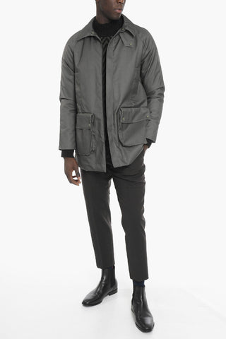 Multipocket Padded Coat with Removable Hood