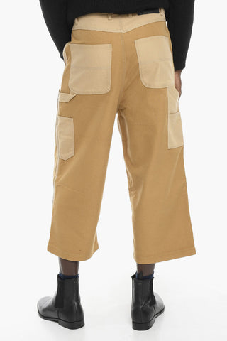 Belt Loops Color Block Crago Pants
