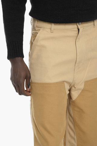 Belt Loops Color Block Crago Pants