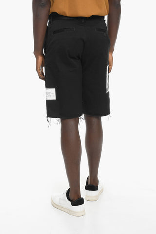Denim Chino Shorts with Raw Edge