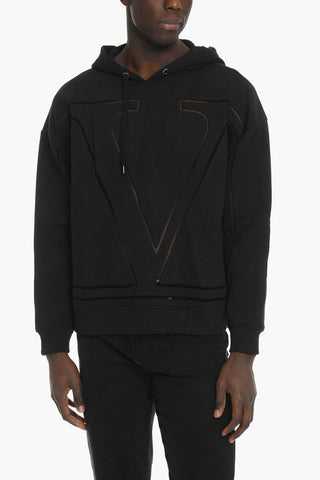 See Through Mesh Logo Hoodie