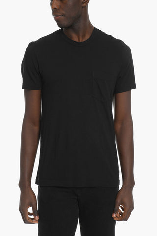 STANDARD Solid Color Crew-neck T-Shirt with Breast Pocket