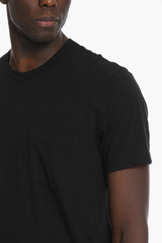 STANDARD Solid Color Crew-neck T-Shirt with Breast Pocket