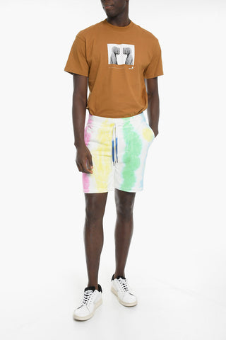 Tie Dye Fleece Cotton Shorts