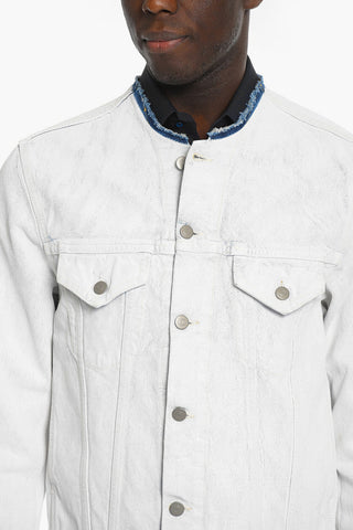 Painted Denim Crew Neck Jacket